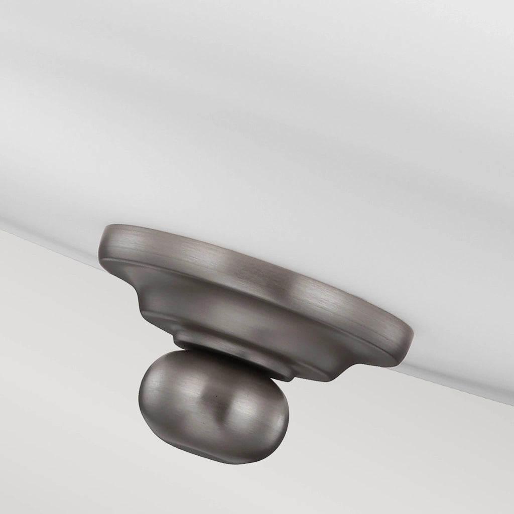 Lampada a Soffitto 4 Luci Rama In Acciaio Nero A Bracci Curvi E Sfere In Vetro Opalino