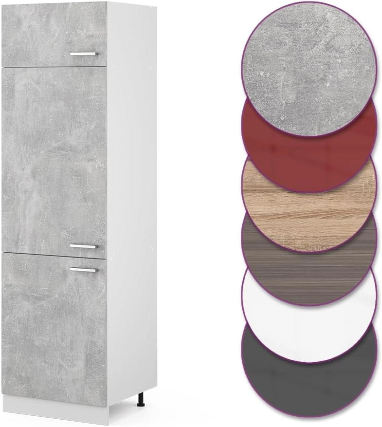 Armadio frigorifero R-Line, Calcestruzzo, 60 cm, per la libera combinazione all'interno di sistemi cucina modulari