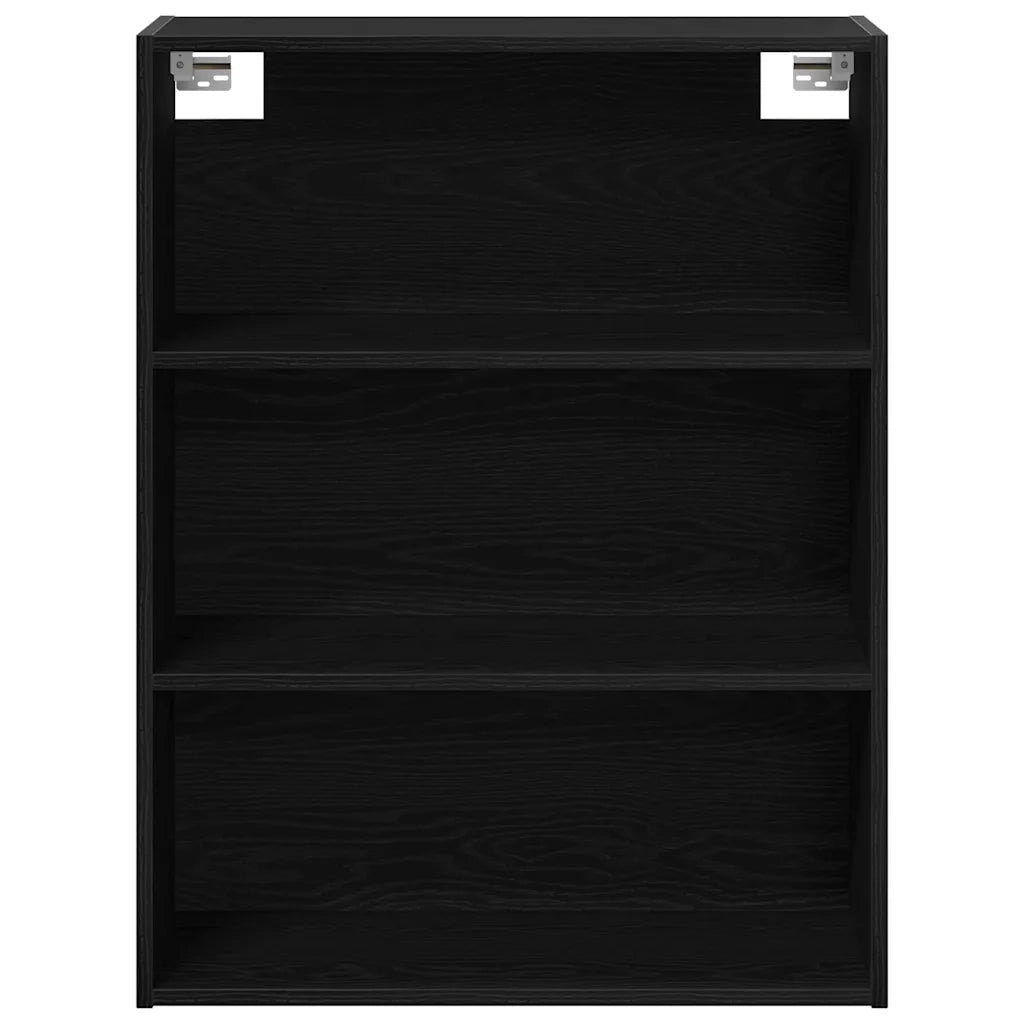 Mobiletto da parete appeso Rovere Nero 69,5 x 32,5 x 90 cm 862794