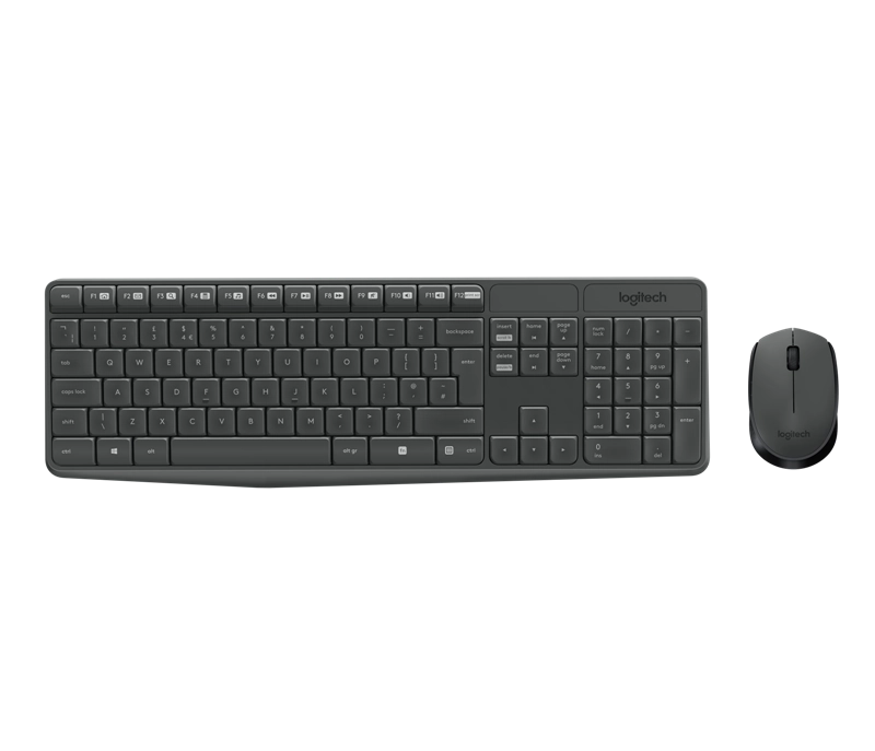 ORIGINAL Logitech Accessori per computer Grigio 920-007931 MK235 - Tastatur, Maus