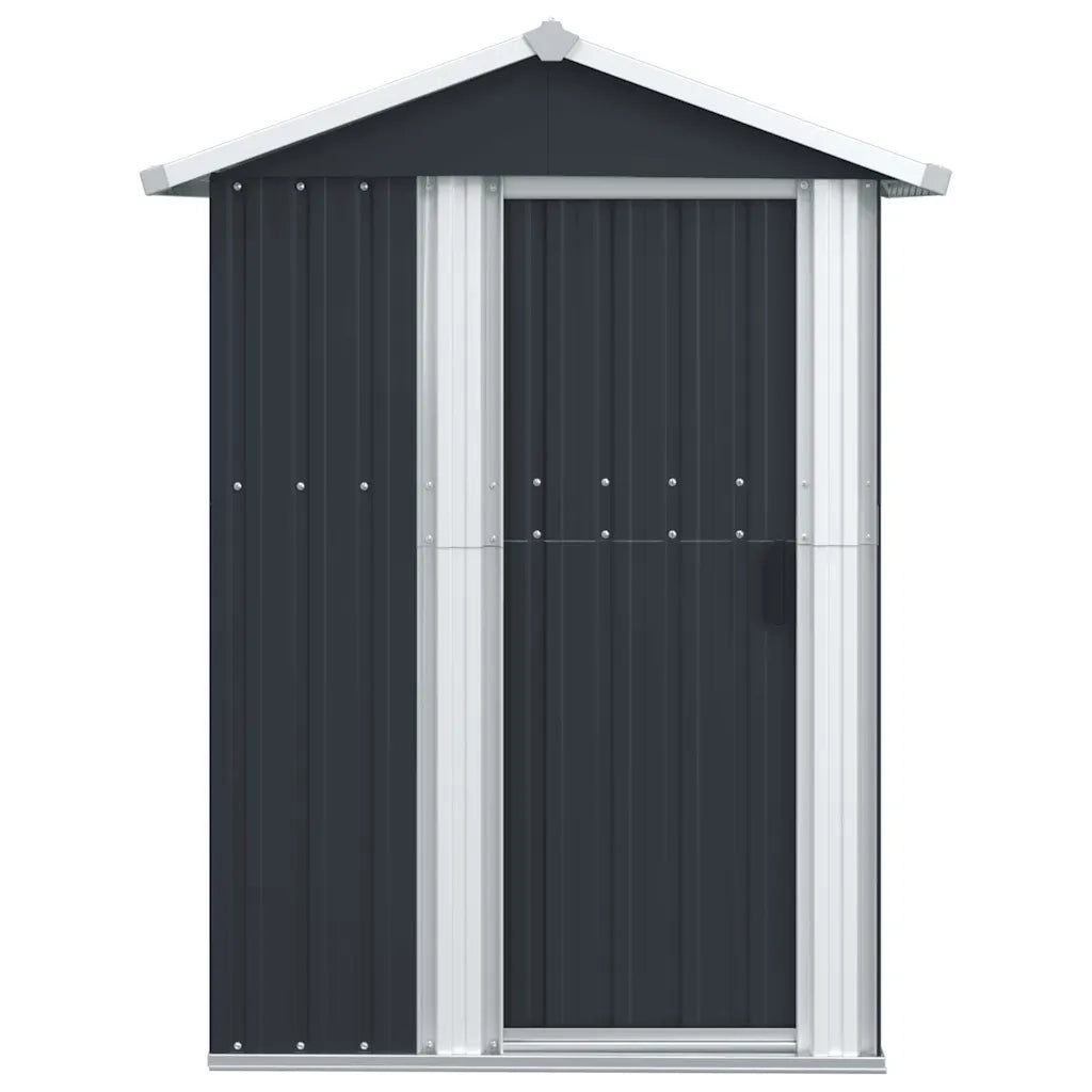 Capanno da Giardino-Casetta da Giardino Antracite 126x97,5x177cm in Acciaio Zincato