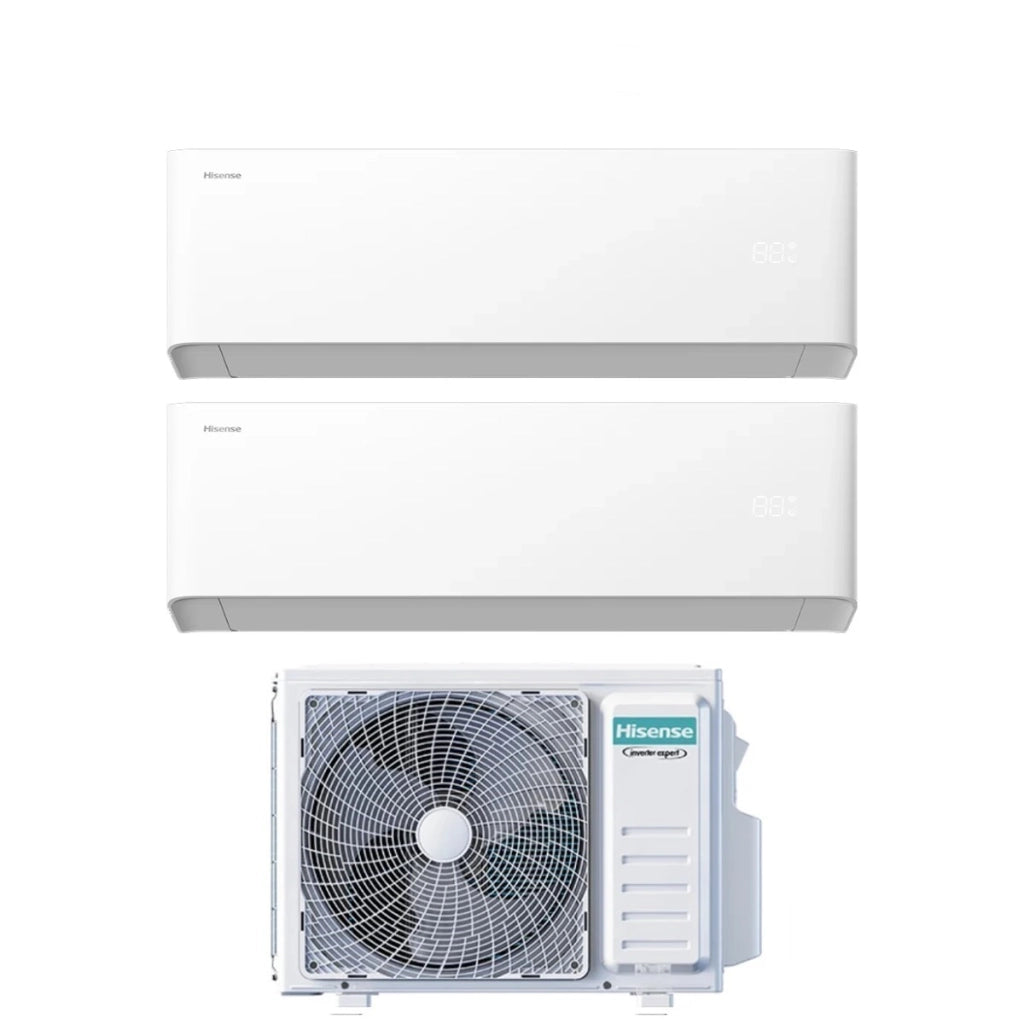 Condizionatore Dual Split Hisense UNI HB 9+9 con 2AMW52U4RXC R-32 Wi-Fi Integrato