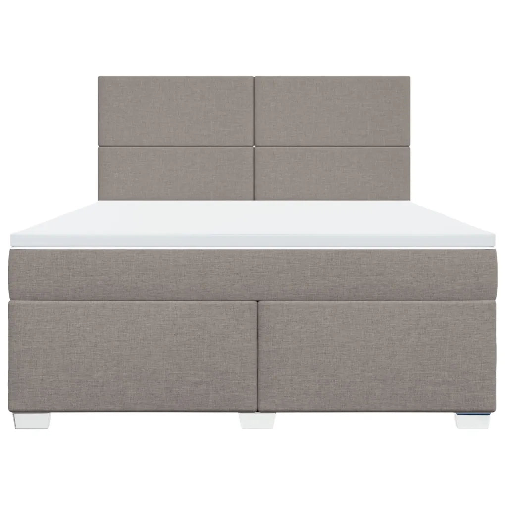 Giroletto a Molle con Materasso Tortora 180x200 cm in Tessuto