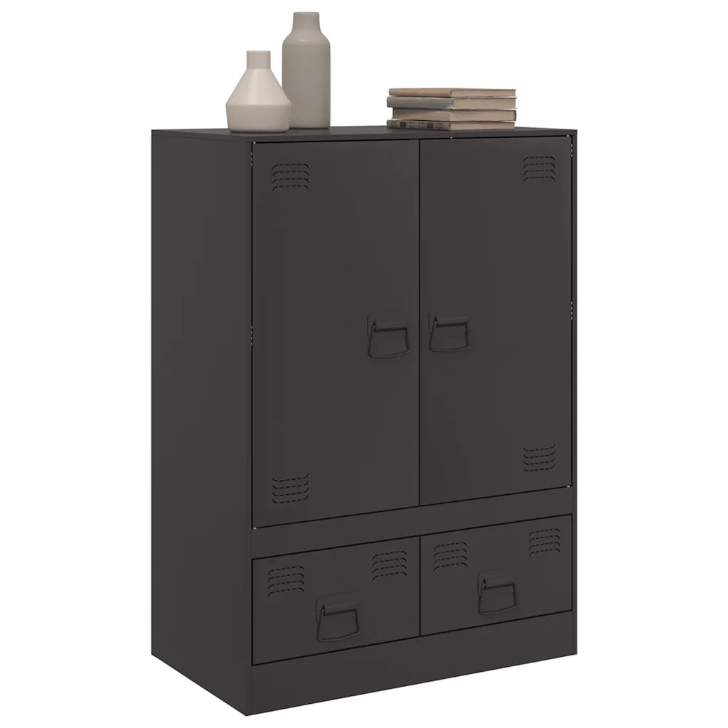 Credenza Nera 67x39x95 cm in Acciaio 841805