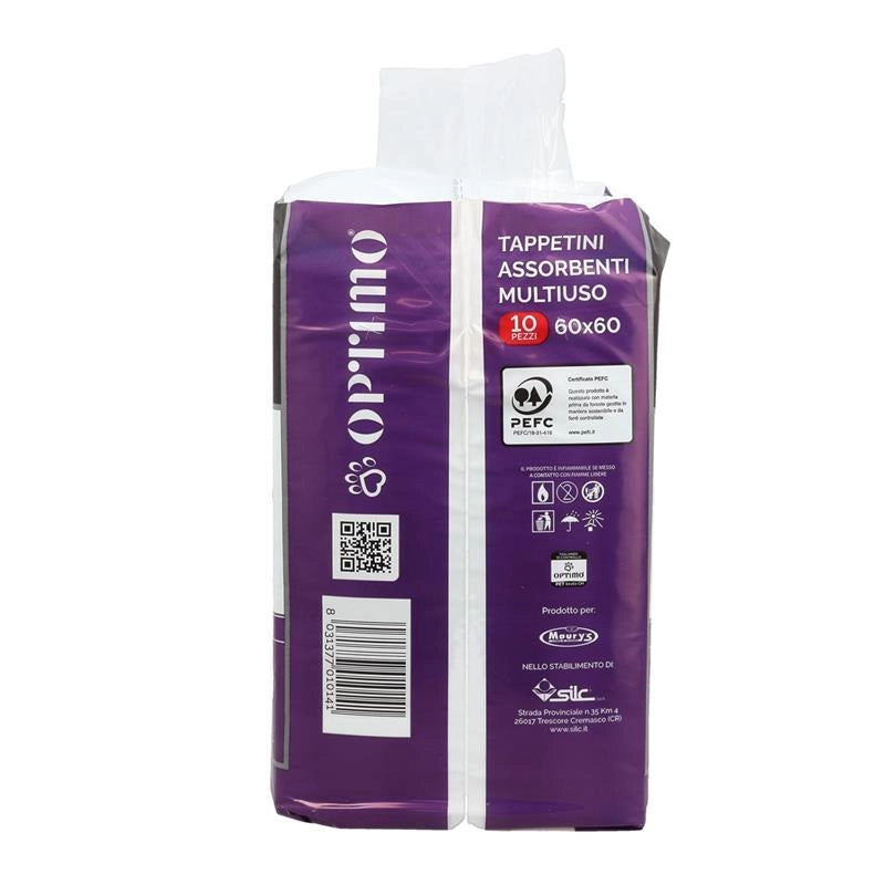 KIT SET 3 PZ OPTIMO TAPPETINI ANIMALI ASSORBENTI MONOUSO 60X60CM 10PZ