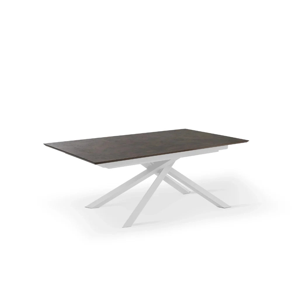 Tavolo da pranzo allungabile in HPL effetto marmo ruggine Ryder 170-270x90 cm fino a 12 posti Made in Italy | Duzzle