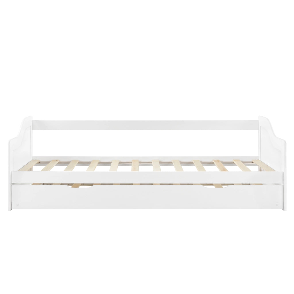 Divano con Letto Estraibile 90x200 cm - Bianco [en.casa]