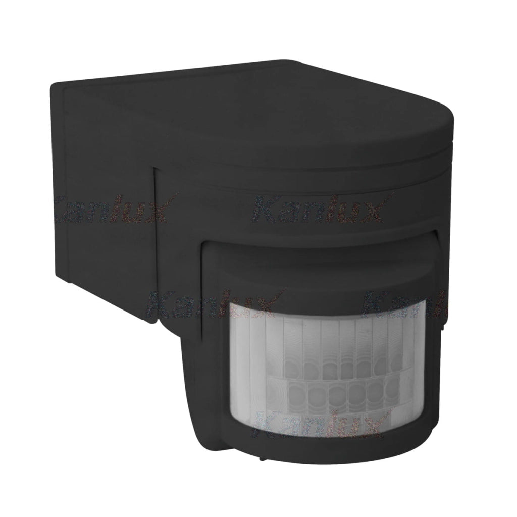 Sensore PIR crepuscolare Kanlux SLICK nero 12m IP44