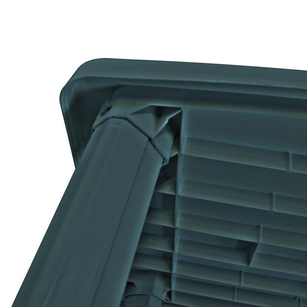 Trade Shop - Tavolo Da Giardino Verde Esterno Resistente 101x68xh72cm Con Foro Ombrellone 023738 -