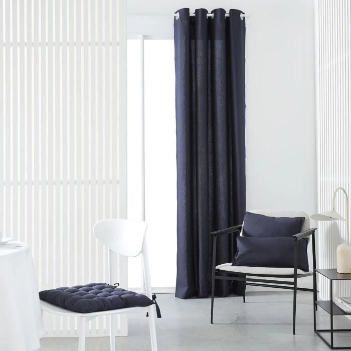 Tenda con occhielli TODAY - 140x240 cm - 100% cotone - Blu scuro