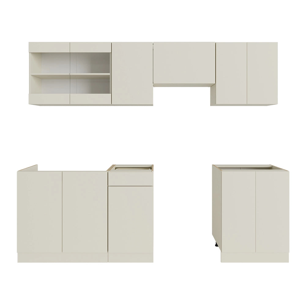 Vicco Mobile da cucina Beige 240 cm , PL Rovere