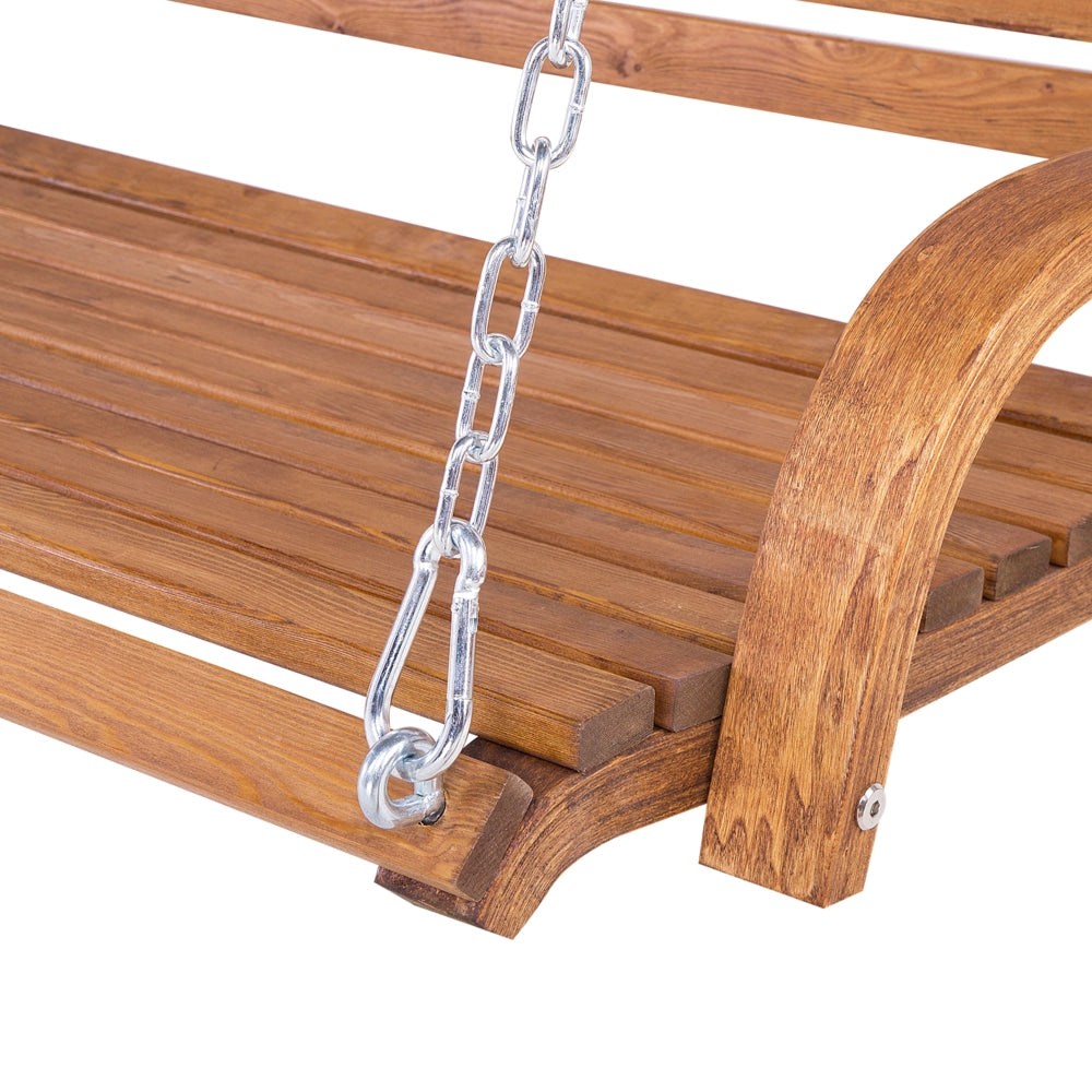 Dondolo da giardino con struttura in legno di larice da esterno a 2 posti autoportante