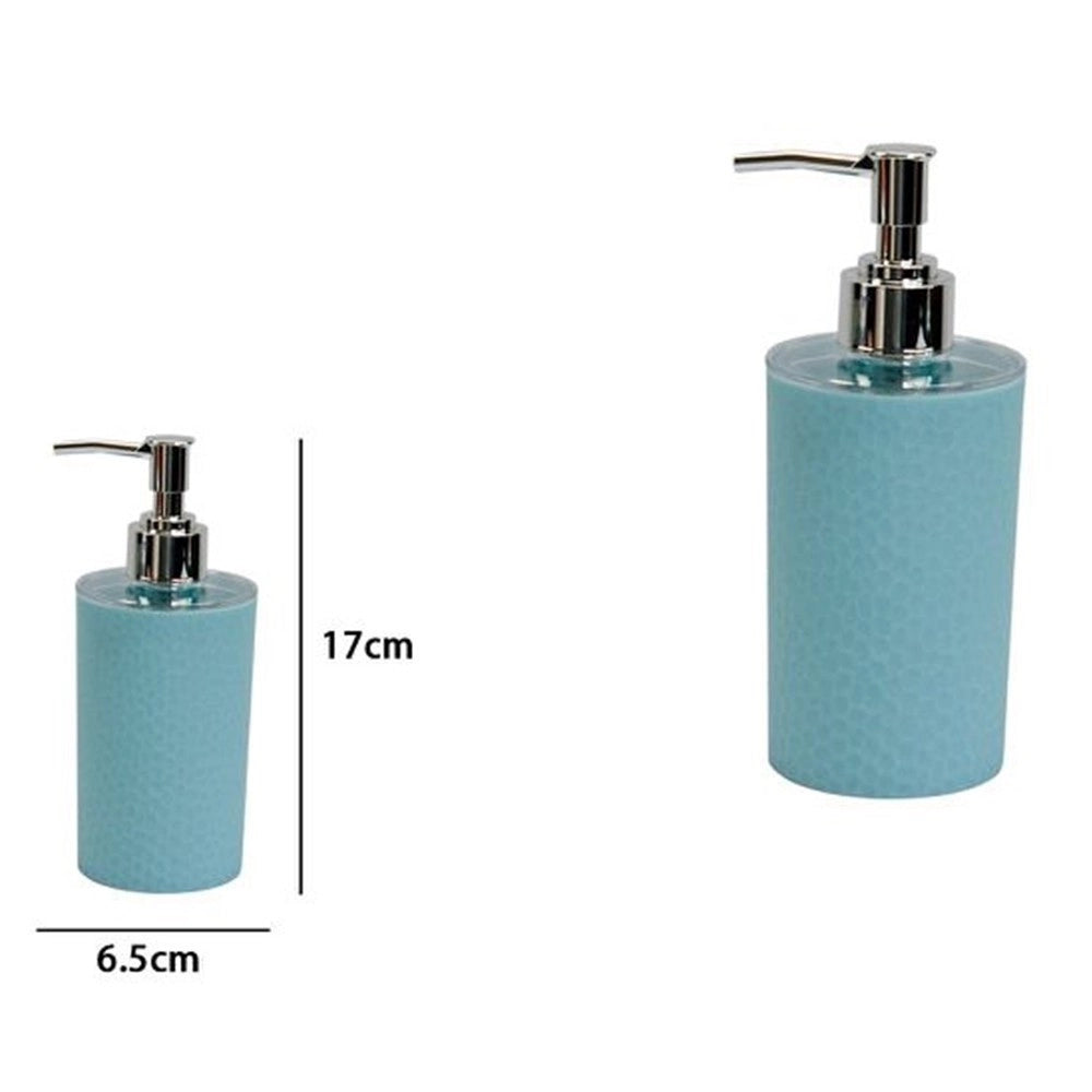 Trade Shop - Dispenser Sapone Liquido Lavandino Azzurro Lavorato Accessori Arredo Bagno 79793 -