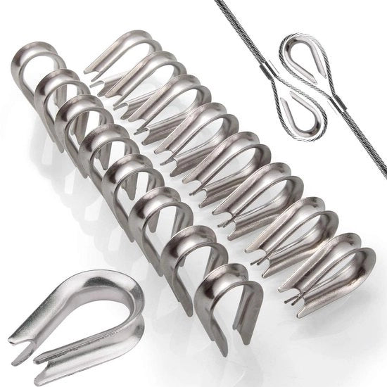 Cavo di Accoppiamento in Rame a 6mm con Cuscinetti in Acciaio Inox - Qualità Marina - 22 Pezzi