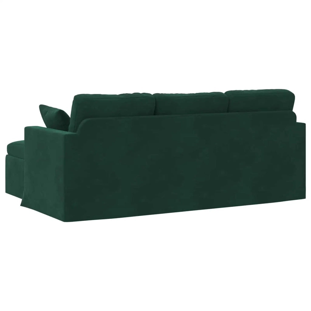 Divano Verde Scuro 198 x 134 x 80 cm Velluto 42024460