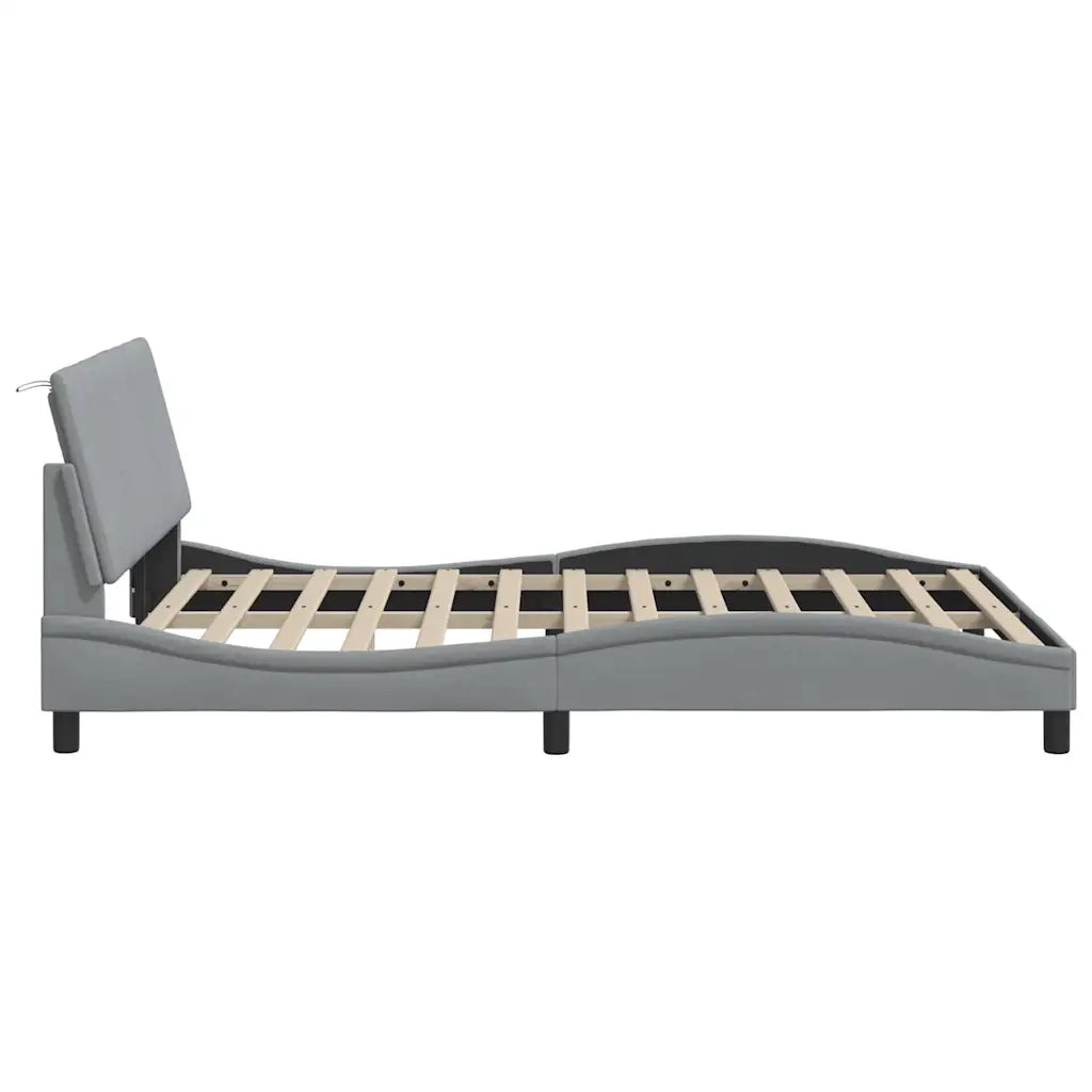 Giroletto senza Materasso Hanko Grigio Chiaro 120x200 cm Tessuto 3310377