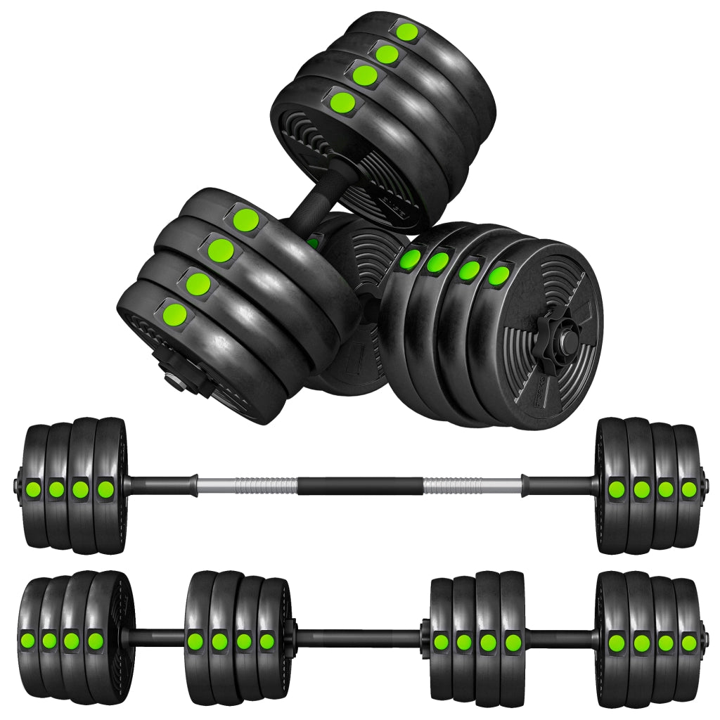 Bilanciere con 2 Manubri Convertibili ¨C Zephmum ¨C Nero, 30 kg