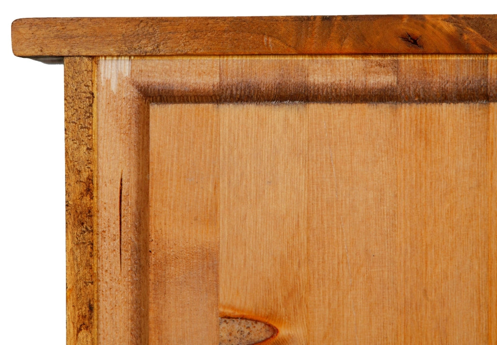 Biscottini Stipetto Country in legno massello di tiglio finitura noce L40xPR25xH98 cm. Made in Italy