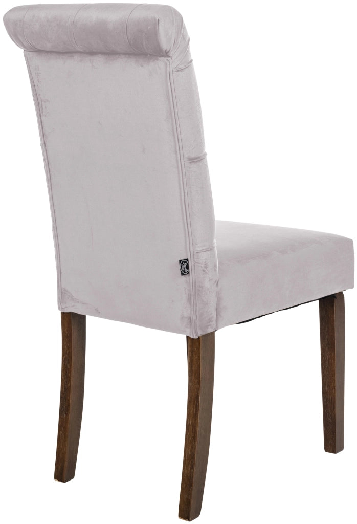 Set di 2 sedie da pranzo Lisburn grigio,Velluto