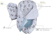 Set di nido per bambini 5 pezzi 100x60x15 cm nido portatile nido di conforto