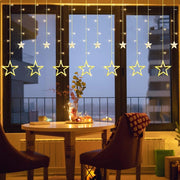 CATENA LUMINOSA STELLA LUCE BIANCO CALDO STELLE LUCI LED NATALE FESTE ADDOBBI