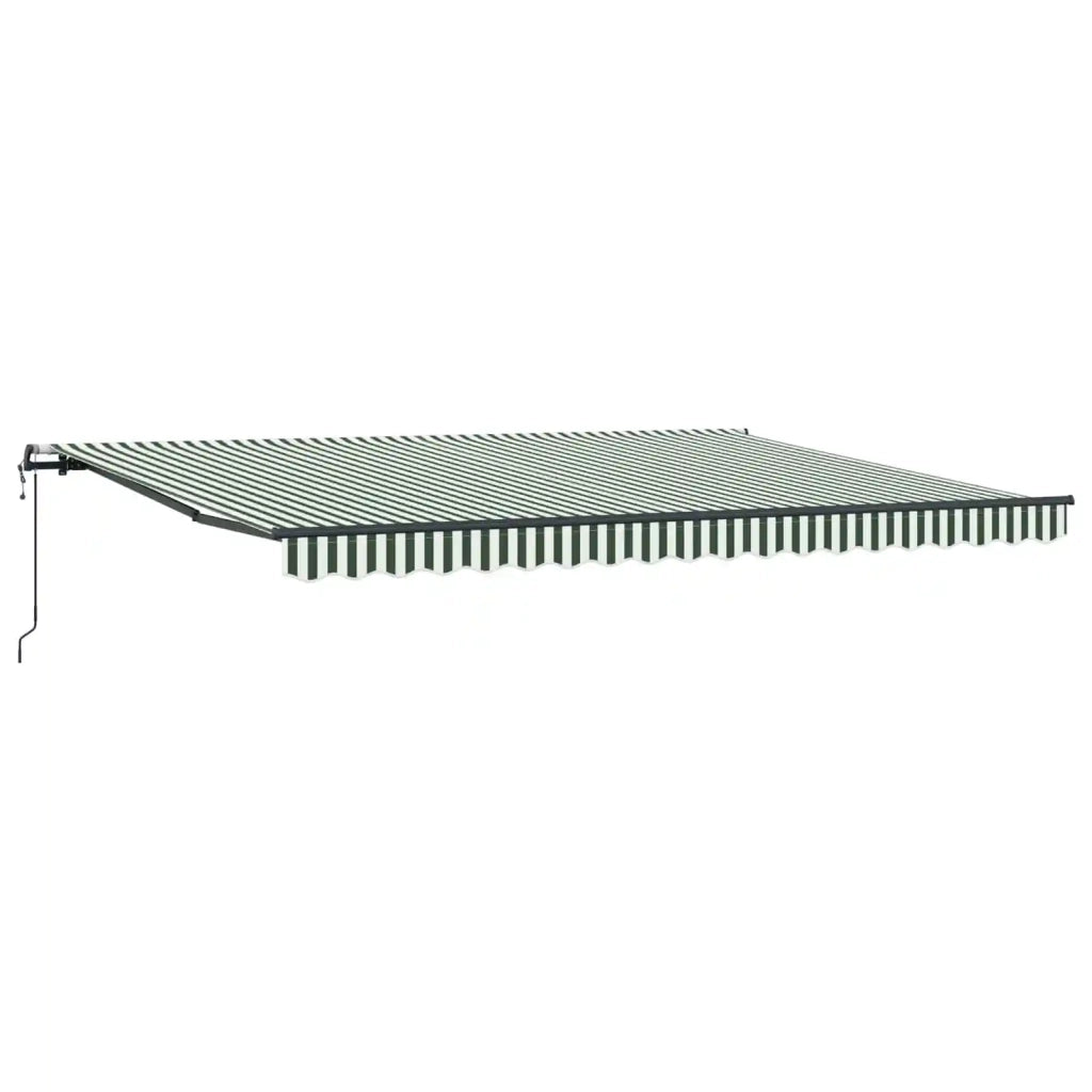 Tenda Retrattile Verde e Bianco 450 × 350 cm 3331191