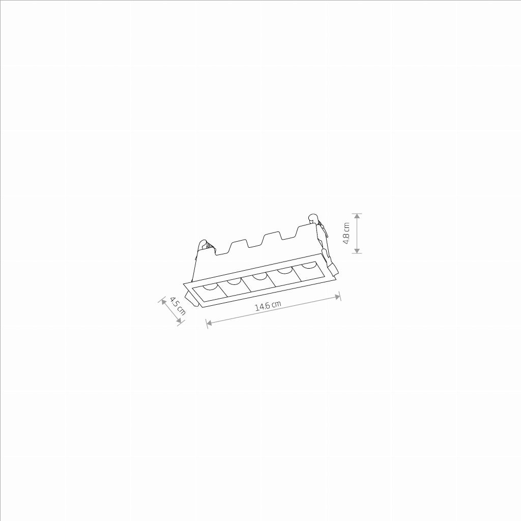 Faretto lineare da incasso Nowodvorski MINI LED 10W bianco