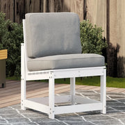 Sedia da patio-Sedia da Giardino Bianca 50,5x55x77 cm Legno Massello di Pino