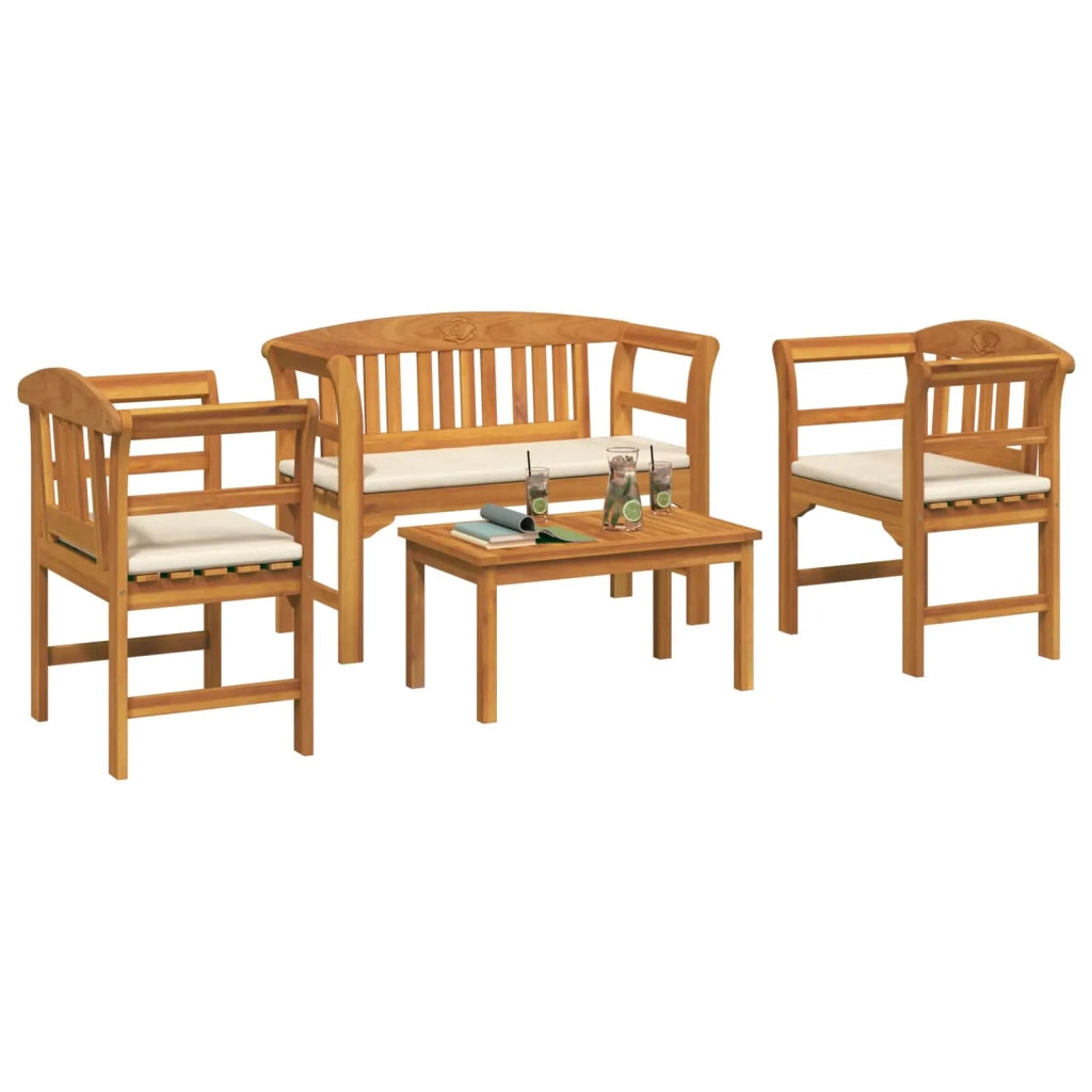 Set da giardino con divano a rosa con cuscino 4 pcs 3416310