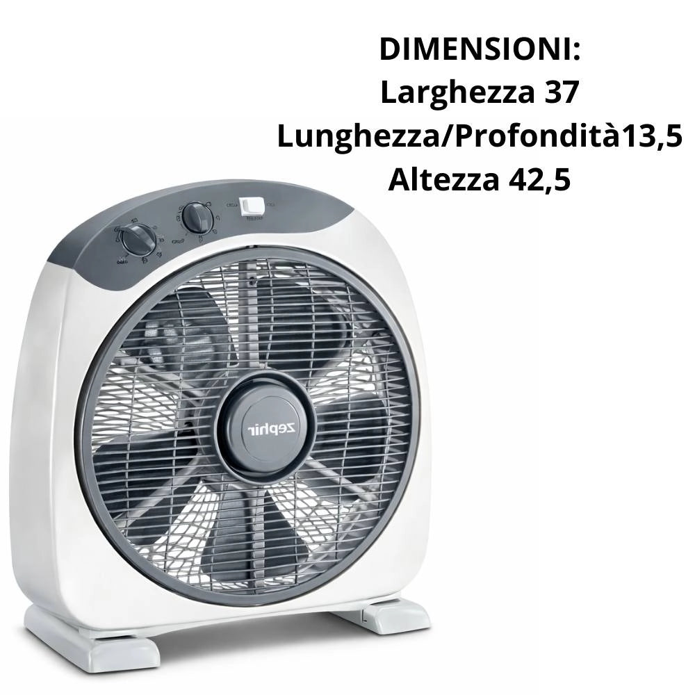 Ventilatore box zephir ph134b 12 pollici con timer e 3 velocità