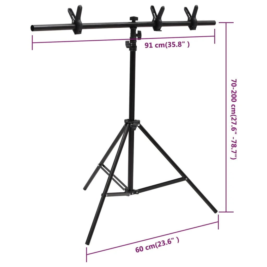 Kit per studio fotografico con illuminazione e schermo con sfondo nero 02_0042441