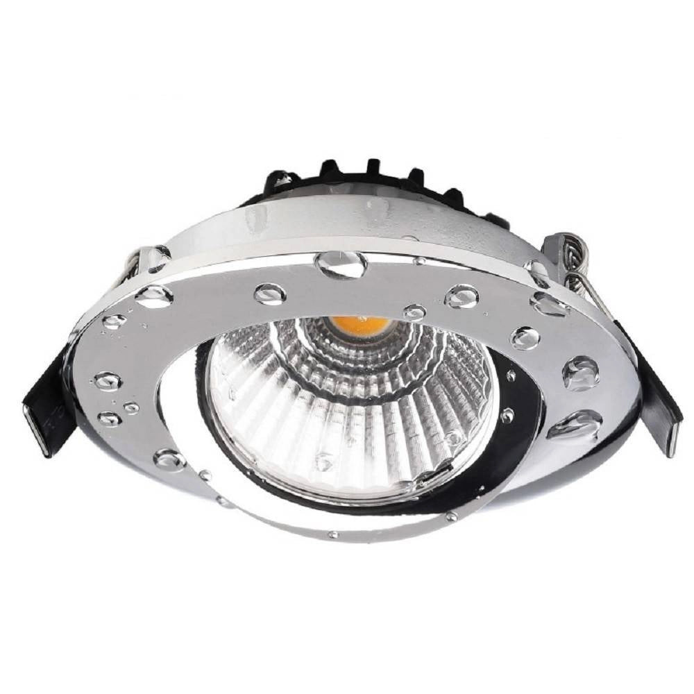 Trade Shop - Faretto Incasso Tondo Slim Luce Soffitto Box Doccia Led 8w Orientabile Dimmerabile -