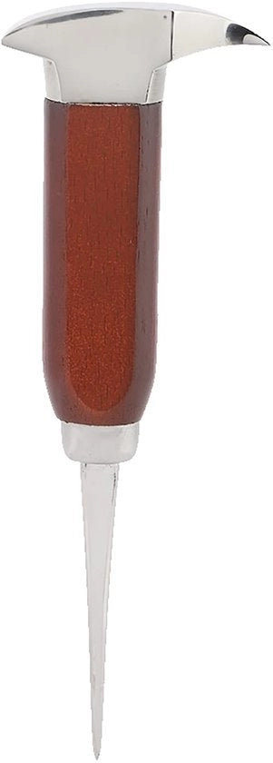 Gerecipe- Professionale Qualità - Attrezzo in Acciaio Inossidabile - Manico in Legno - Presa Antiscivolo - 17 cm - Duraturo e Resistente - Ijspick