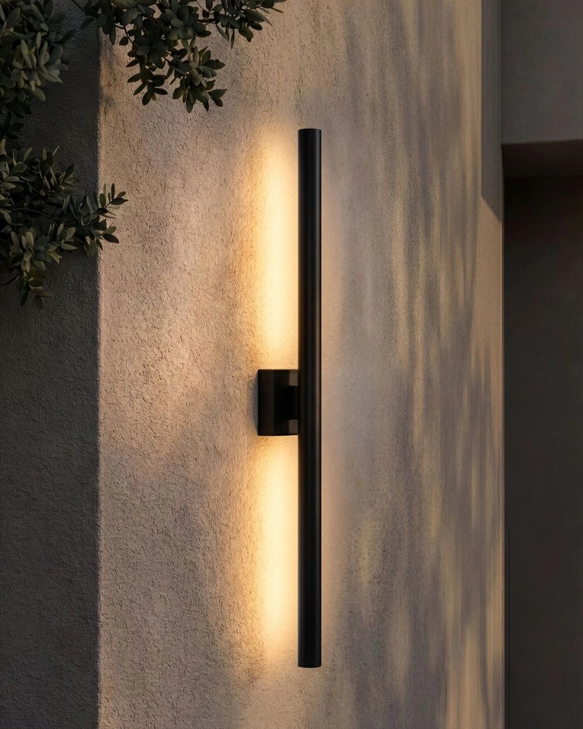 Applique LED da Esterno in Metallo Nero Stile Tradizionale per Ingresso e Portico