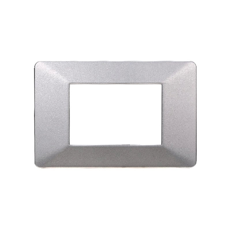 Placca Plastica Serie Starlight 3P Colore Silver Compatibile Con Vimar Plana