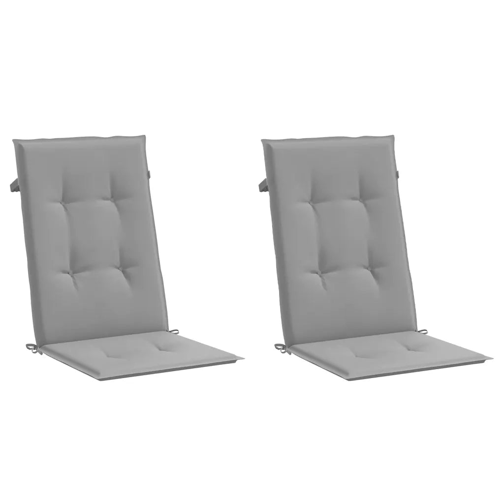 Cuscini per Sedie 2 pz Grigi 120x50x3 cm in Tessuto 43179