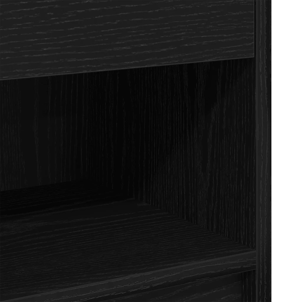Comodino con Cassetto Nero 39x28x41 cm