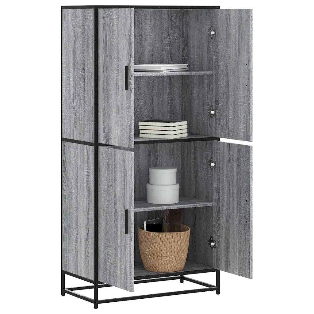 Credenza Grigio Sonoma 68x35x139 cm in Truciolato 3300833