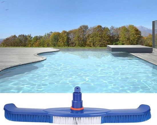 Zuppo per Piscine - 2-in-1 Spazzola di Pulizia per Piscine, Bagni Termali e Laghi - 50,5 cm