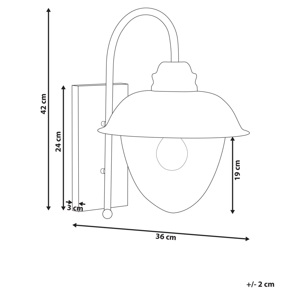Lampada da parete per esterni Lampada da parete nera Sconce in metallo ferro vetro opaco Design moderno Giardino del patio
