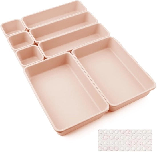 Sistema di distribuzione 8 pezzi per contenitori di erbe organizzatore della zona carico con distributore rosso organizzatore della cabina doccia set di contenitori con guaina antiscivolo in silicone per cassetti della cucina e del comò