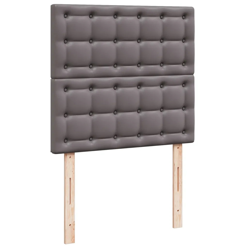 Giroletto a Molle con Materasso Grigio 100x200 cm in Similpelle