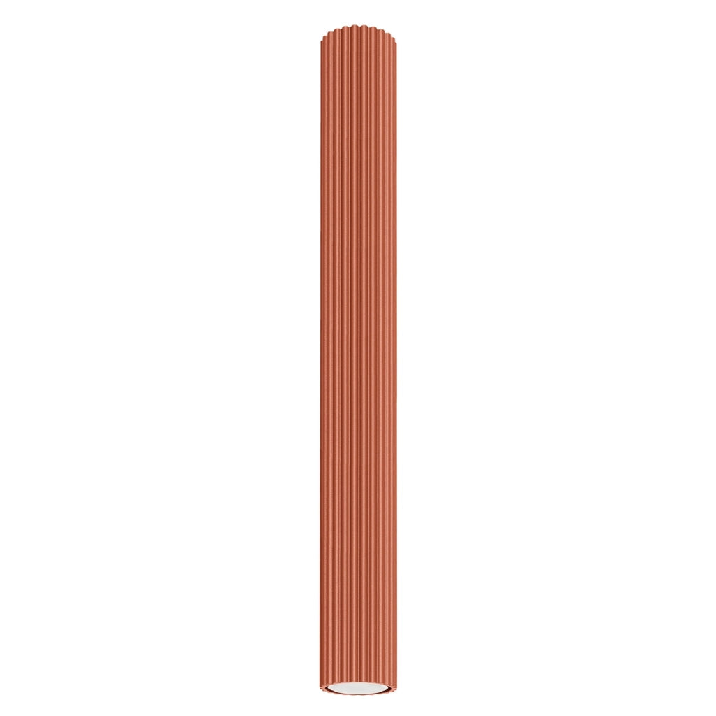 Spot soffitto Pure Lume GRAVIO rosso ocra tubo 60cm GU10