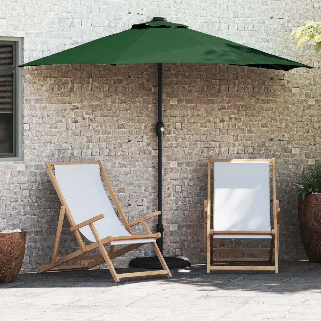 Ombrellone da Giardino Half con Palo in Alluminio Verde 294 cm