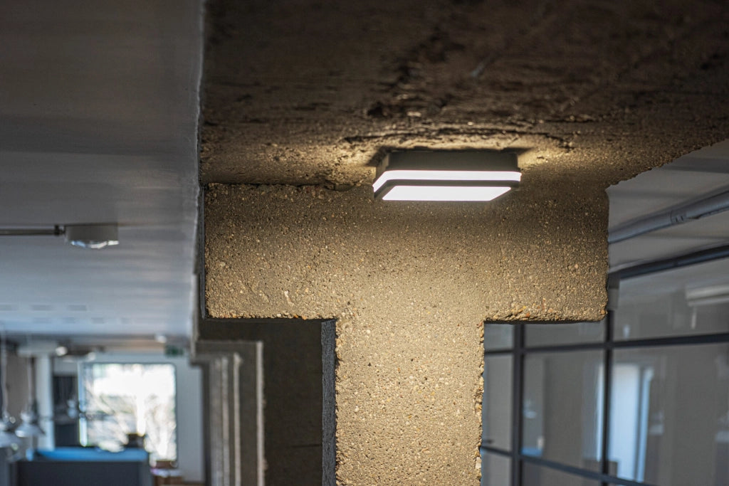 Plafoniera LED quadrata 18W 22cm grafite CCT IP65 Kanlux