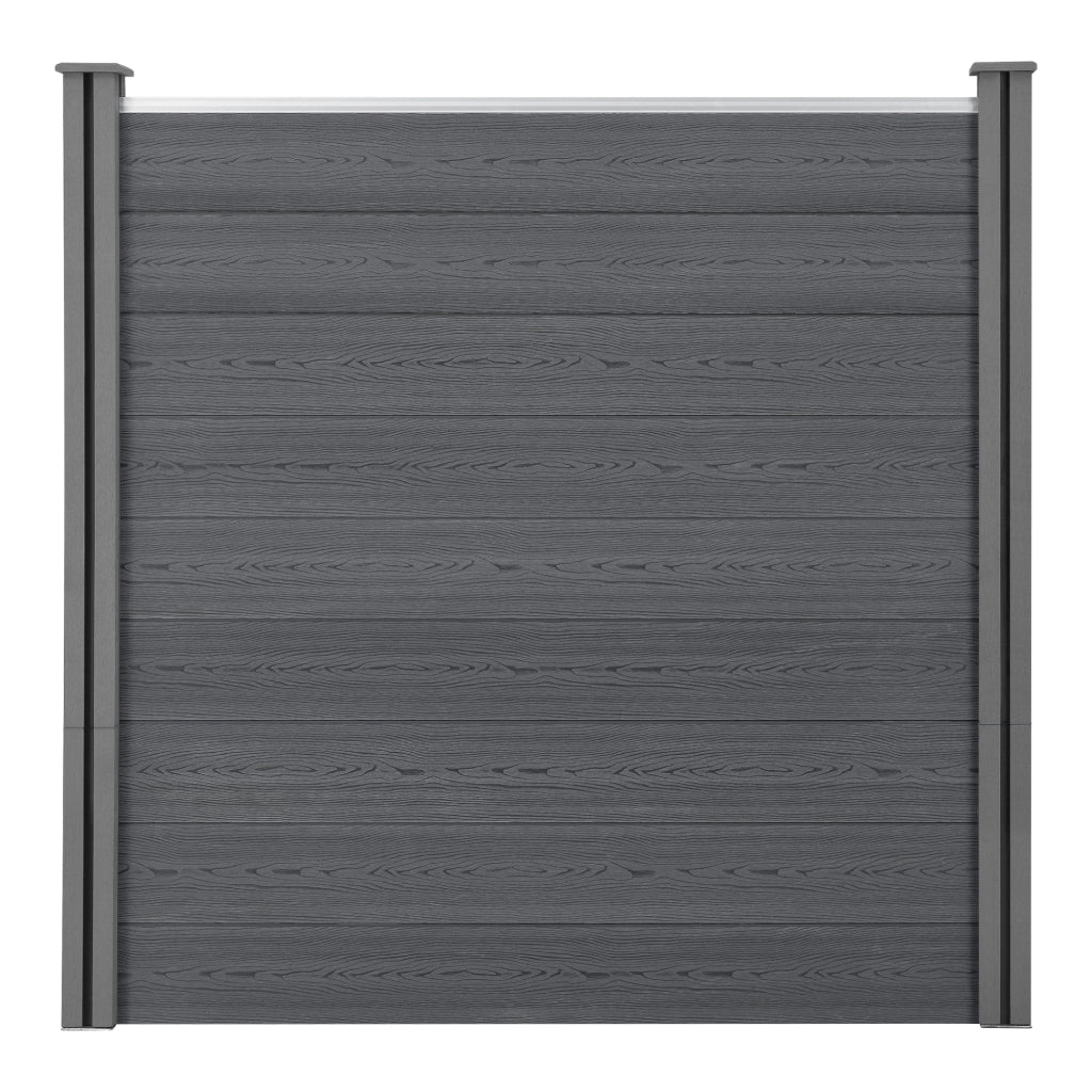 Recinzione in WPC Segovia per Giardino Staccionata Frangivista Alta 183 cm Lunga 187 cm Grigio NEU.HOLZ