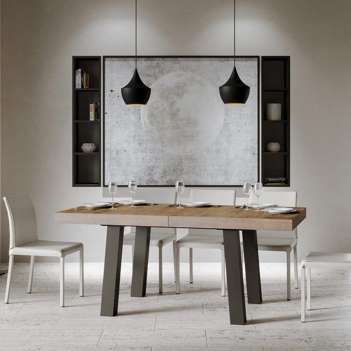 Tavolo Allungabile 200-304x90x77 cm Bridge Noce Telaio Antracite