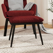 Sgabello Rosso Vino 45x29,5x39 cm in Tessuto e Similpelle cod mxl 73347