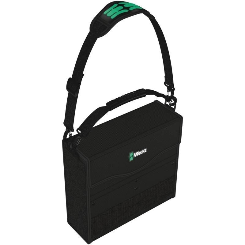 Wera 05004351001 2go 2 Borsa porta utensili Resistente all’acqua con tracolla regolabile e organizer interno colore Nero Verde