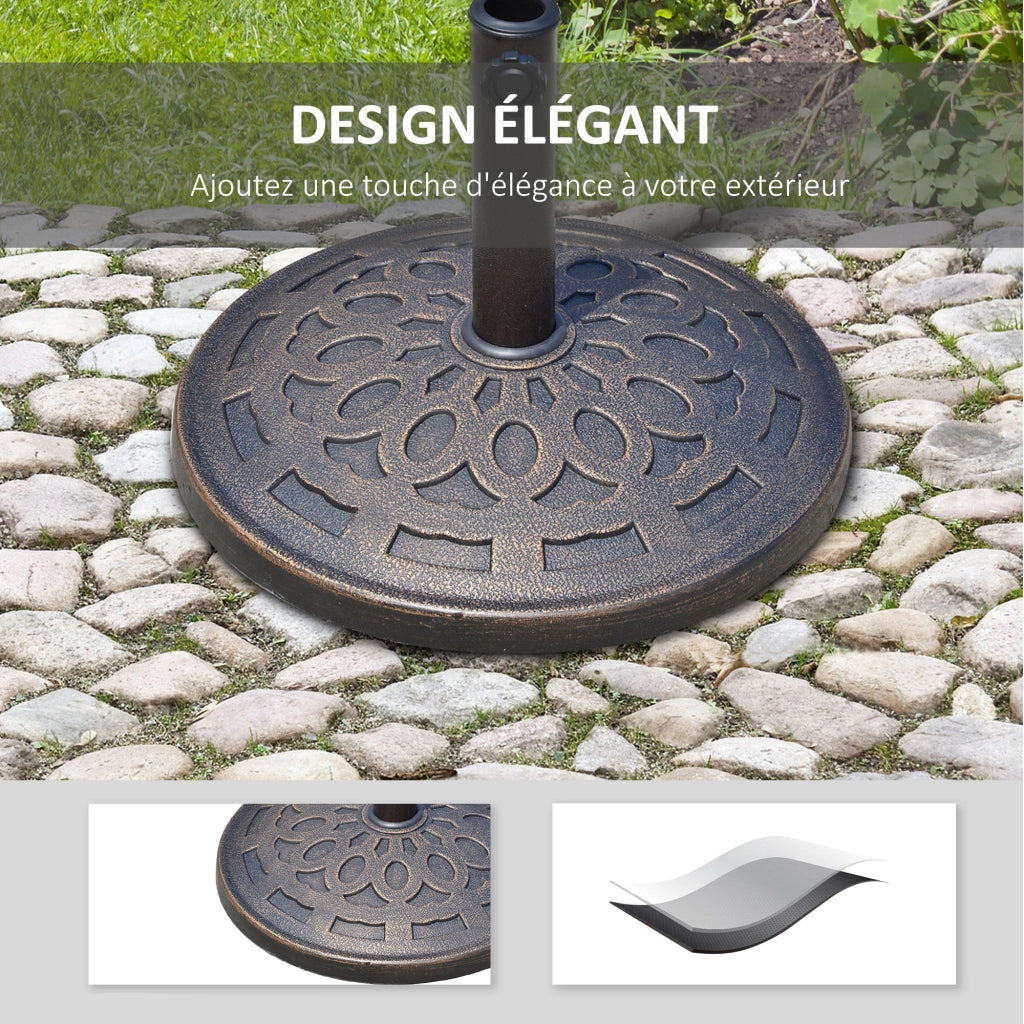 Base per Parasole in Resina ¨C zephmum ¨C Bronzo ? 49 cm 14 kg